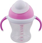 Baby drinkbeker / limonadebeker - Roze / Transparant - Kunststof - 200 ml Baby drinkbeker / limonadebeker - Roze / Transparant - Kunststof - 200 ml