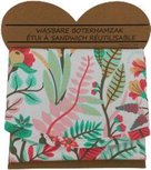 Wasbare Boterhamzak - Floral Print - Herbruikbaar - Groen / Roze - Katoen - Ø 36 cm Wasbare Boterhamzak - Floral Print - Herbruikbaar - Groen / Roze - Katoen - Ø 36 cm