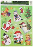 Kerst Raamstickers - Multicolor / Groen - Kunststof - 9 Stickers Kerst Raamstickers - Multicolor / Groen - Kunststof - 9 Stickers