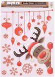 Kerst Raamstickers - Multicolor / Rood - Kunststof - 9 Stickers Kerst Raamstickers - Multicolor / Rood - Kunststof - 9 Stickers