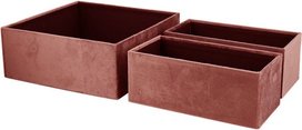 Luxe Velvet Opbergmanden SANNY - Opberger - Roze - Zacht Velvet - Set van 3 Luxe Velvet Opbergmanden SANNY - Opberger - Roze - Zacht Velvet - Set van 3