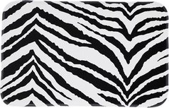 Badmat - MARTY - Zebra - 100% Polyester - 45 x 70cm Badmat - MARTY - Zebra - 100% Polyester - 45 x 70cm