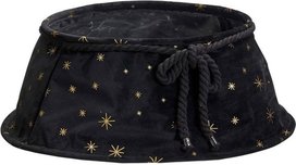Luxe Velvet Kerstboomrok met Sterren HEAVEN - Zwart / Goud - Zacht Velvet / Fluweel - Kerstboom Mand - Polyester - Ø 40 x 60 x 25 cm cm Luxe Velvet Kerstboomrok met Sterren HEAVEN - Zwart / Goud - Zacht Velvet / Fluweel - Kerstboom Mand - Polyester - Ø 40 x 60 x 25 cm cm