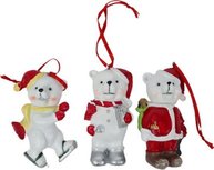 Kersthangers - Kerstdecoratie - 3 Beren - Beer kerstman - Rood - Kerstversiering - 3 Set Kersthangers - Kerstdecoratie - 3 Beren - Beer kerstman - Rood - Kerstversiering - 3 Set