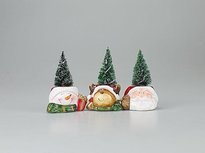 Kerst beeldjes met LED - Rendier / Sneeuwpop / Kerstman - Kunststof - Set van 2 - Assorti Kerst beeldjes met LED - Rendier / Sneeuwpop / Kerstman - Kunststof - Set van 2 - Assorti