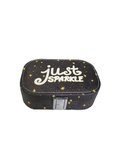 Mini sieradendoos met de tekst ''Just sparkle'' - Zwart - 13 x 9 x 4.5 cm Mini sieradendoos met de tekst ''Just sparkle'' - Zwart - 13 x 9 x 4.5 cm