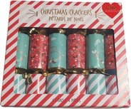 Christmas Crackers - Party Crackers - Mini Kerstmis Spel Luxe - Kerstspel - Wie ben ik - Kerst Musthave - Rood / Wit / Streep met rood groen gekleurde inhoud - Set van 6 Christmas Crackers - Party Crackers - Mini Kerstmis Spel Luxe - Kerstspel - Wie ben ik - Kerst Musthave - Rood / Wit / Streep met rood groen gekleurde inhoud - Set van 6