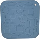 Pannen onderzetters - Siliconen - Blauw - Set van 2 - 16,5 x 16,5 cm Pannen onderzetters - Siliconen - Blauw - Set van 2 - 16,5 x 16,5 cm