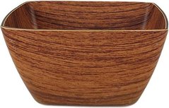 Kom met hout motief JOCHEN - Bruin - Kunststof - 12 x 12 x 6,5 cm - Vierkant - Set van 4 Kom met hout motief JOCHEN - Bruin - Kunststof - 12 x 12 x 6,5 cm - Vierkant - Set van 4