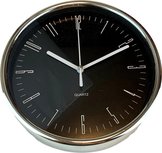 Klok BERNHARD - Zilver/Zwart - Ø 20 cm Klok BERNHARD - Zilver/Zwart - Ø 20 cm