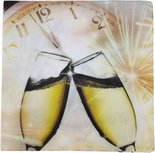 Servetten champagneglazen Oud en Nieuw - Multicolor - Papier - 40 x 40 cm - Set van 20 - Servetten Servetten champagneglazen Oud en Nieuw - Multicolor - Papier - 40 x 40 cm - Set van 20 - Servetten