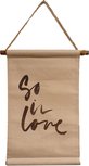 Canvas poster met koord - Beige / Zwart - 22 x 43.5 cm - So in love - Valentijn - Liefde - Valentijnsdag Canvas poster met koord - Beige / Zwart - 22 x 43.5 cm - So in love - Valentijn - Liefde - Valentijnsdag
