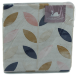 20 Servetten - 3 laags - Blaadjes patroon - Goud/Blauw/Wit/Roze 20 Servetten - 3 laags - Blaadjes patroon - Goud/Blauw/Wit/Roze