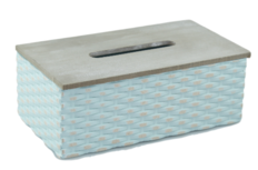 Tissuebox / Tissuehouder LINDSAY - Blauw - Hout - 25x14x9,5cm Tissuebox / Tissuehouder LINDSAY - Blauw - Hout - 25x14x9,5cm