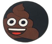 Emoji Poo Vloerkleed - Emoticon - Bruin / Zwart - Drol - Rond -Ø 80 cm Emoji Poo Vloerkleed - Emoticon - Bruin / Zwart - Drol - Rond -Ø 80 cm