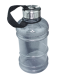 Waterfles 1L - Zwart / Zilver - Kunststof - Drinkfles Waterfles 1L - Zwart / Zilver - Kunststof - Drinkfles