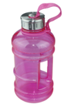 Waterfles 1L - Roze / Zilver - Kunststof - Drinkfles Waterfles 1L - Roze / Zilver - Kunststof - Drinkfles