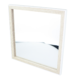 Spiegel ALLARD - Wit/Bruin - Hout - 30x30cm - Vierkant - Wandspiegel Spiegel ALLARD - Wit/Bruin - Hout - 30x30cm - Vierkant - Wandspiegel