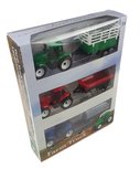 Tractor met aanhanger - Set van 3 - Multicolor - Kunststof Tractor met aanhanger - Set van 3 - Multicolor - Kunststof