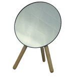 Ronde spiegel op pootjes DEMI - Zwart / Bruin - h 22.5 x Ø 16.5 Ronde spiegel op pootjes DEMI - Zwart / Bruin - h 22.5 x Ø 16.5