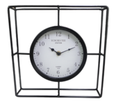 Klok MARJA - Zwart - Staand - Metaal - 24 x 4.5 x 24 cm Klok MARJA - Zwart - Staand - Metaal - 24 x 4.5 x 24 cm