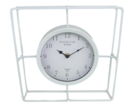 Klok MARJA - Wit - Staand - Metaal - 24 x 4.5 x 24 cm Klok MARJA - Wit - Staand - Metaal - 24 x 4.5 x 24 cm