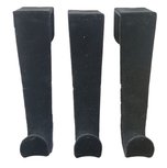 Fluwelen deurhaken - Zwart - Kunststof - Set van 3 Fluwelen deurhaken - Zwart - Kunststof - Set van 3