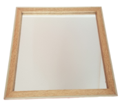 Spiegel ALLARD - Groen / Bruin - Hout - 30x30 cm - Vierkant - Wandspiegel Spiegel ALLARD - Groen / Bruin - Hout - 30x30 cm - Vierkant - Wandspiegel