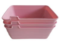 Flexibele opbergmandjes GINO - set van 3 - Roze - Kunststof - 18 x 13.5 x 7.5 cm Flexibele opbergmandjes GINO - set van 3 - Roze - Kunststof - 18 x 13.5 x 7.5 cm