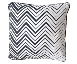 Sierkussenhoes met zigzag motief ZENO - Zwart / Wit - 45 x 45 cm - Katoen