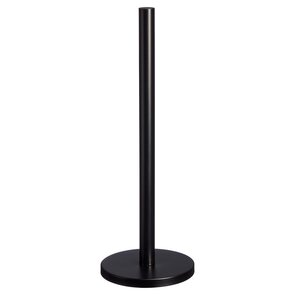 Luxe trendy Industriële toiletrolhouder GERT - Zwart - Ø 15 x h 43 cm - Zwart design - Strak - WC - Rolhouder