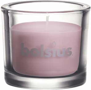 Bolsius Glas Chic kaars - Roze - 80/92