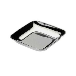 Sabert mini Amuse tasting bakje - Zilver - Kunststof - 6 x 6 x 1 cm - Set van 50