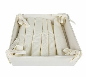 Broodmand met 6 servetten EELCO - Wit - Katoen / Polyester - 21 x 21 x 7 cm 