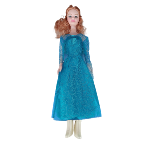 Prinsessen pop - Blauw - 55 cm