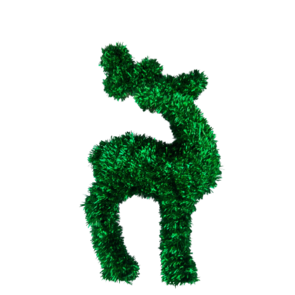 Decoratie hert - Groen - Kunststof - 22 x 8 x 44 cm