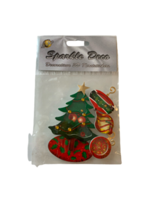 Sprankelende decoratie voor kerstkaarten - Multicolor - Papier / Foam - 10 x h 15 cm