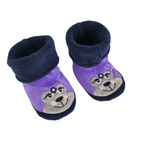 Enkelmodel Honden Pantoffel - Paars - Maat 27 / 28 - Pantoffels Dames – Pantoffels meisjes - Warme pantoffels – Sloffen - Sloffen dames – Sloffen meisjes – Winter - Kerst cadeau – Kerstcadeau – Kerst – Sinterklaas – Cadeau -  Mode – Warm - Cozy 