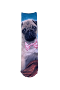  Funny Honden met strik kindersokken - Maat 31-34 - Multicolor - 2 paar