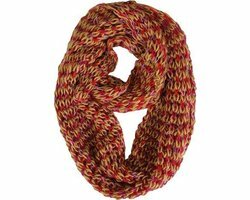 Loop Sjaal RITA - Rood / Multicolor - Dames - Acryl / Polyester - Ronde sjaal