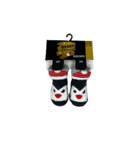 Kerst Babysokken - Pinguïn - 0-6 Maanden - Multicolor - 1 paar