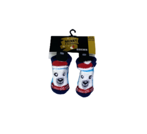 Kerst Babysokken - Ijsbeer - 0-6 Maanden - Multicolor - 1 paar