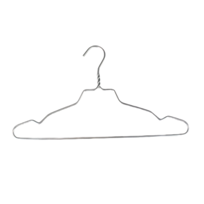 Kledinghangers met broeklat ANTOINE - Zilver - Aluminium - Set van 5