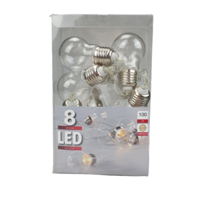 Lichtsnoer met gloeilampen - Led licht - 8 lampen - 100 cm