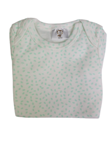 Baby romper - Wit / Groen - Katoen - Maat 56 / 62