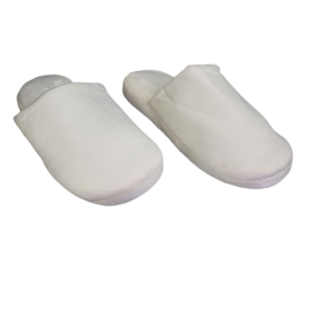  Model laag pantoffels velvet look - Wit - Maat 44 / 45