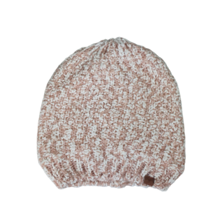 Prachtige warme Muts HEAVENLY - Roze / Wit 