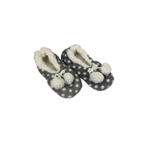  Pantoffel laag model balletjes - Grijs / Wit - Maat 31 / 33 