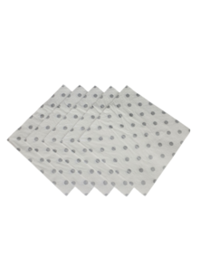  Servetten Stippen - Wit / Grijs - Papier- 33 x 33 cm - 3 laags - 20 stuks