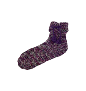 Warme Sokken Met Balletjes - Paars / Multicolor - Maat 27 / 30